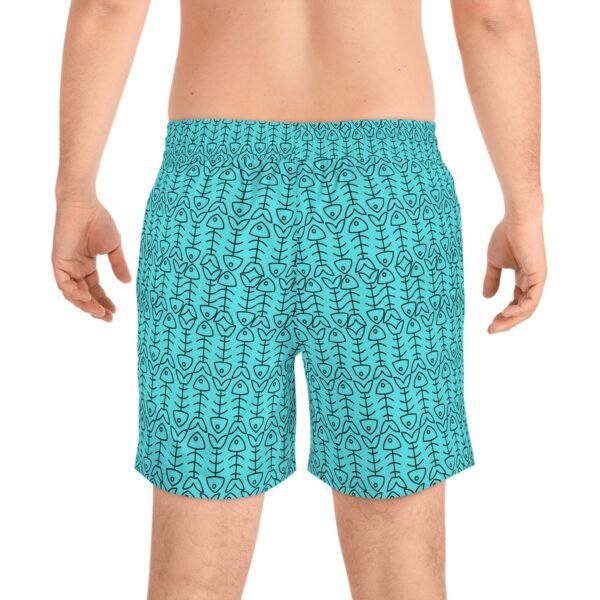 Blue Fish Bone Swim Shorts - Image 4