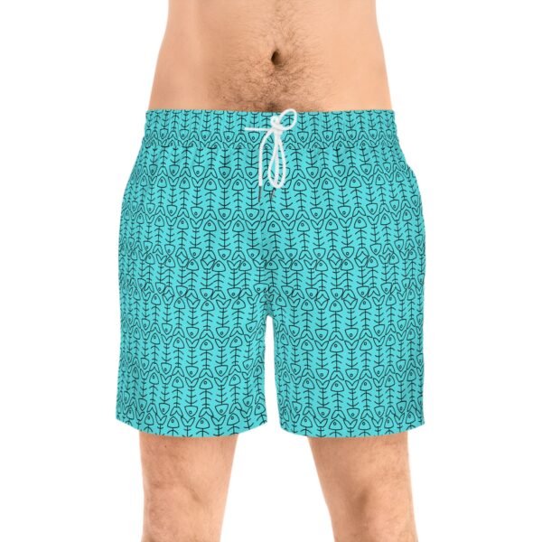 Blue Fish Bone Swim Shorts - Image 3