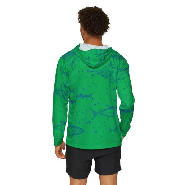 Green, with Fish Sports Hoodie - UPF 50+ - Image 4