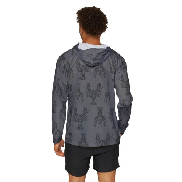 Grey Lobster Print Sports Hoodie UPF 50+ - Image 4