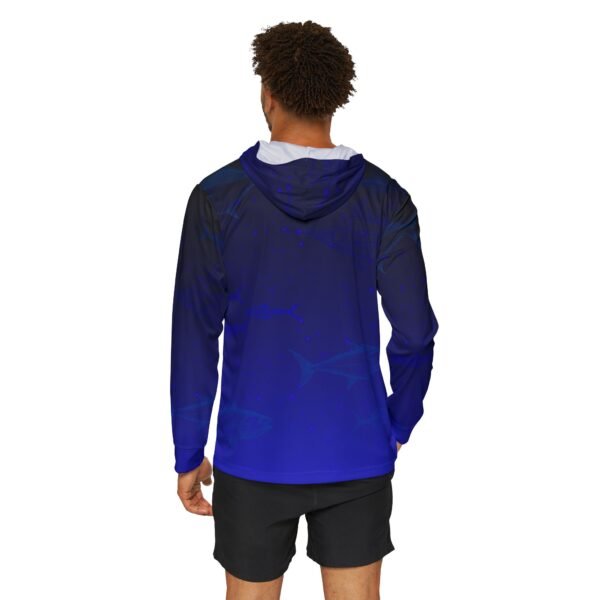 Black, Blue Fish Sports Hoodie UPF 50+ - Image 4