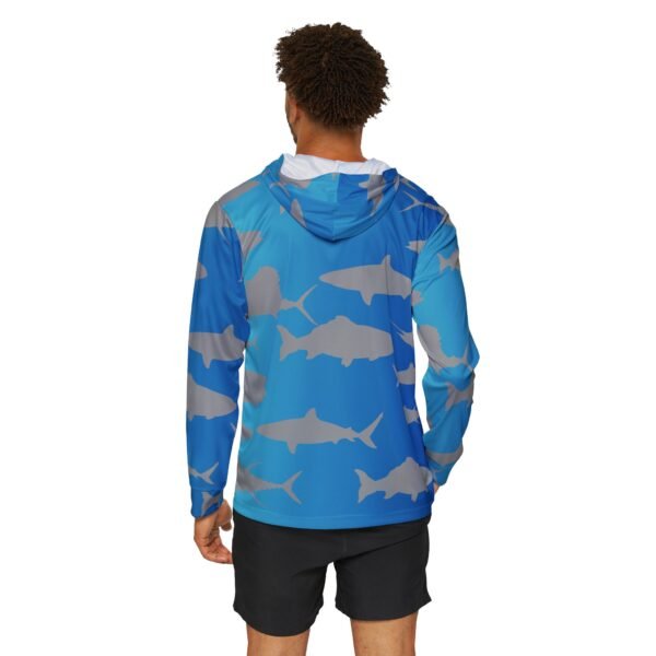 Fish Shadow Print Sports Hoodie UPF 50+ - Image 4
