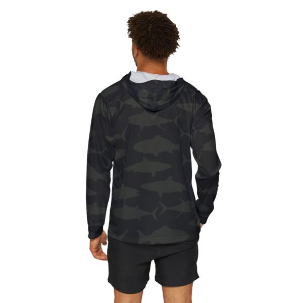 Black Shadow Fish Sports Hoodie UPF 50 - Image 4