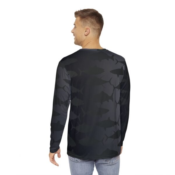 Dark Grey Black Shadow Fish Long Sleeve - Image 4