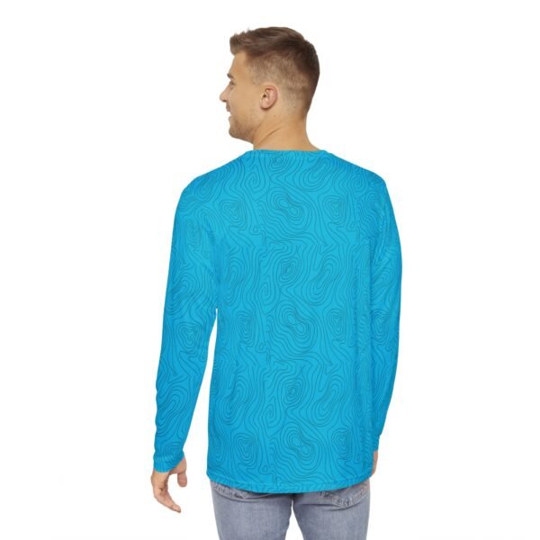 Blue Squiggle Unisex Long Sleeve Shirt - Image 4