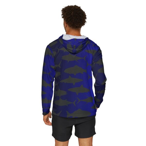 Blue Shadow Fish Sports Hoodie UPF 50+ - Image 4