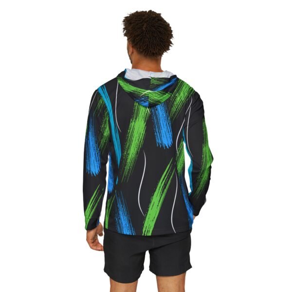 Blue Gren Brush Sports Hoodie UPF50 - Image 4