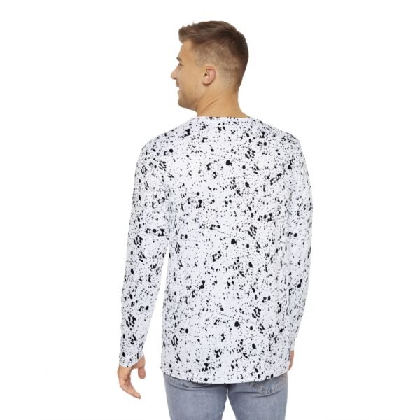 White Black Splash Long Sleeve Shirt - Image 4