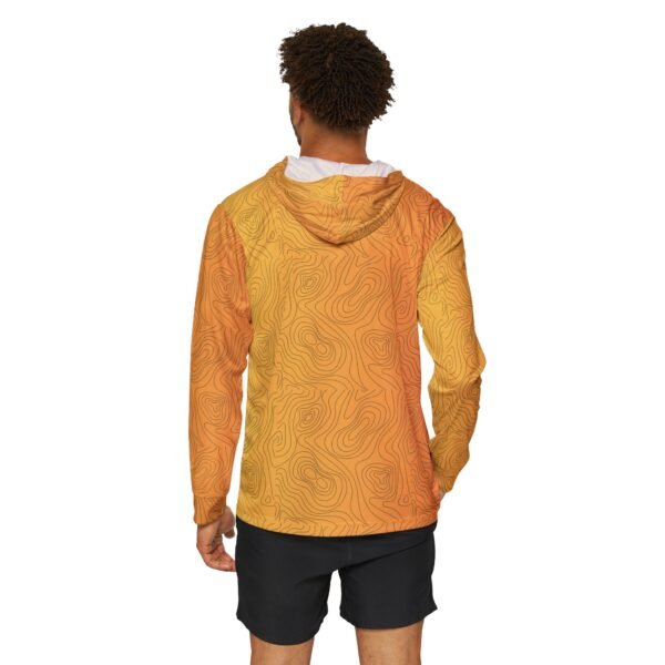 Orange Squiggle Sports Hoodie UPF 50+ - Image 4
