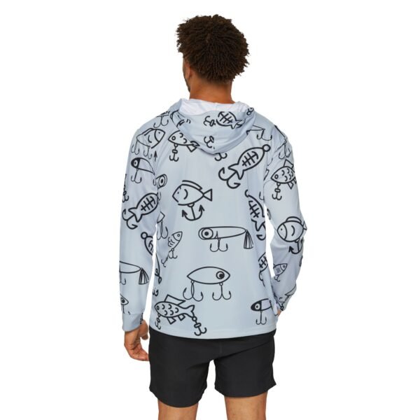 Blue Cartoon Lure Sports Hoodie UPF 50+ - Image 4