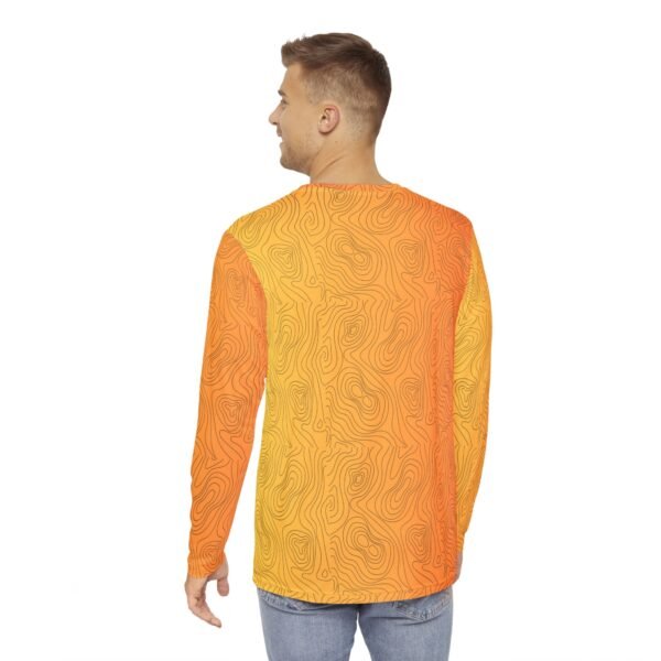 Orange Squiggle Unisex Long Sleeve Shirt - Image 4
