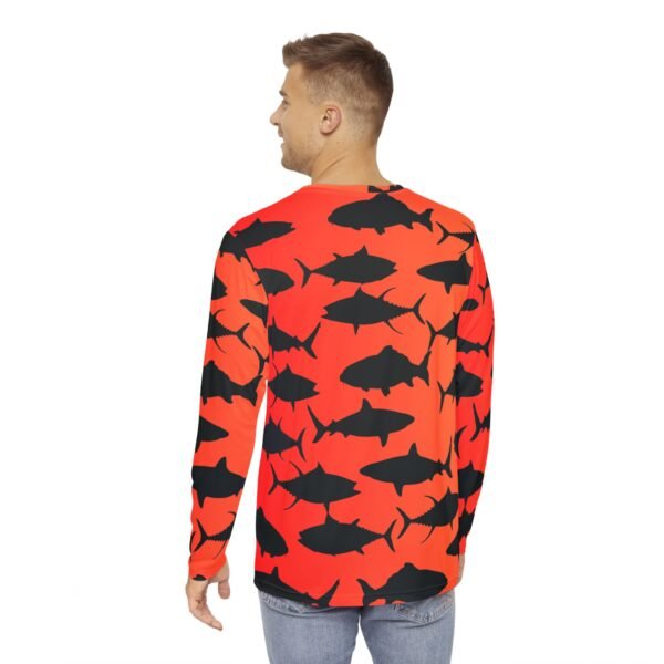 Red-Shadow Fish Long Sleeve Shirt - Image 4