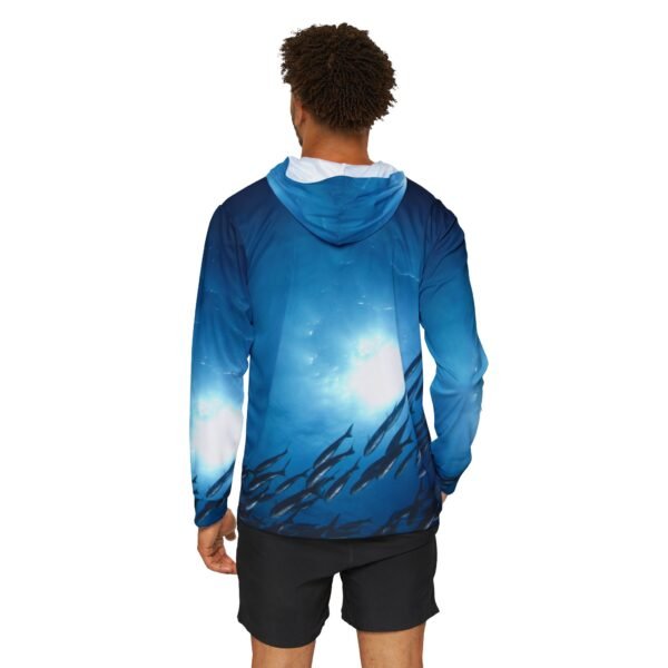 Deep Sea Unisex Purple Sports Hoodie - Image 4