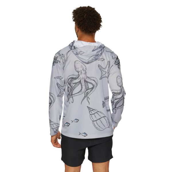 Grey Ocean Life Unisex Sports Hoodie - Image 4