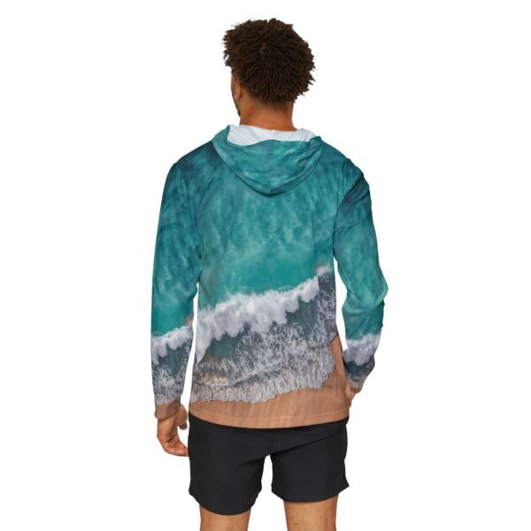 Waves Print Unisex Sports Hoodie UPF 50 - Image 4