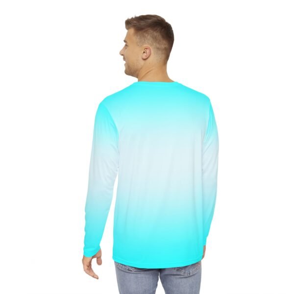 White and Blue Hombre Long Sleeve Shirt - Image 3