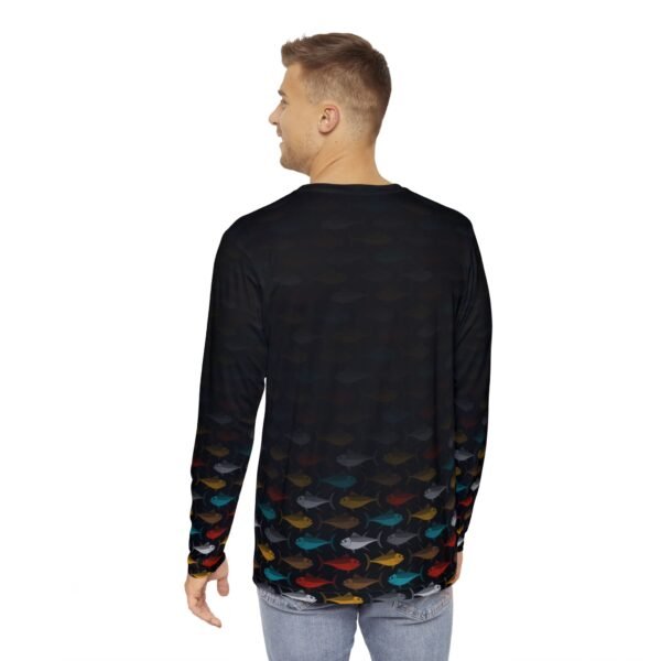 Black Colorful Fish  Long Sleeve Shirt - Image 4