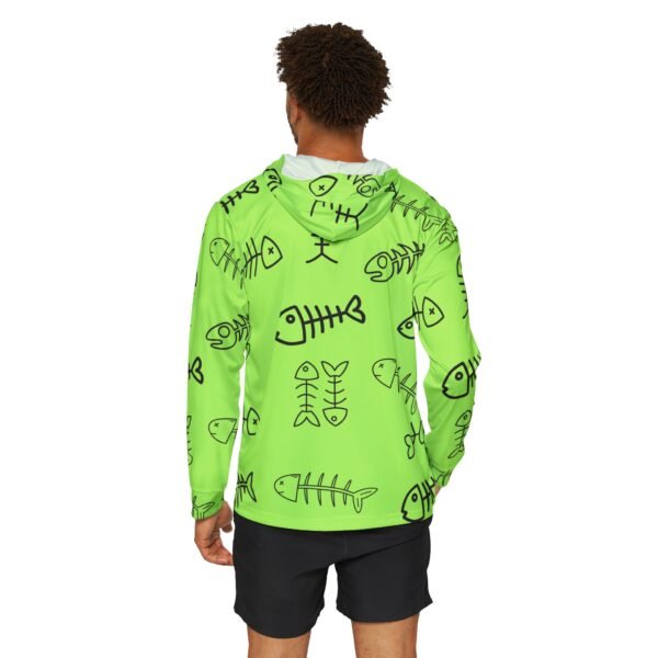 Fish Bone Print Sports Hoodie UPF 50+ - Image 4