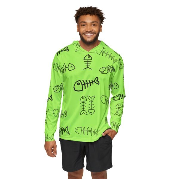 Fish Bone Print Sports Hoodie UPF 50+ - Image 3