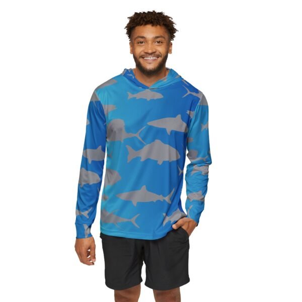 Fish Shadow Print Sports Hoodie UPF 50+ - Image 3