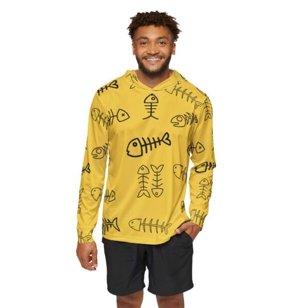 Fish Bone Print Sports Hoodie - UPF 50+ - Image 3