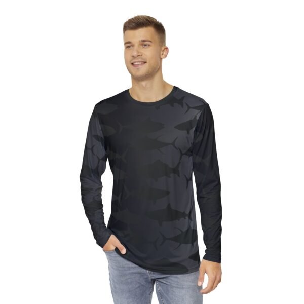 Dark Grey Black Shadow Fish Long Sleeve - Image 3