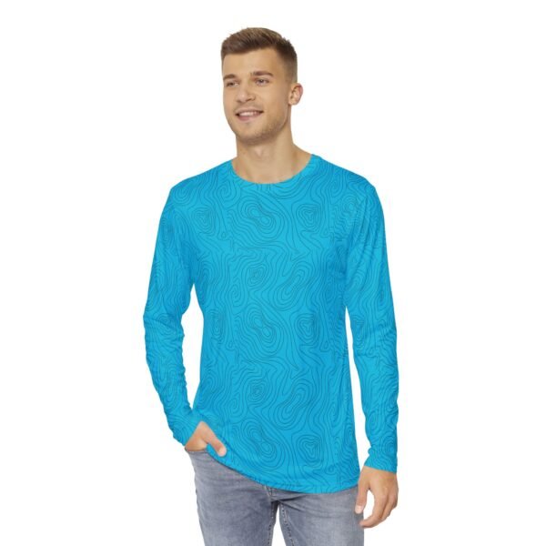 Blue Squiggle Unisex Long Sleeve Shirt - Image 3