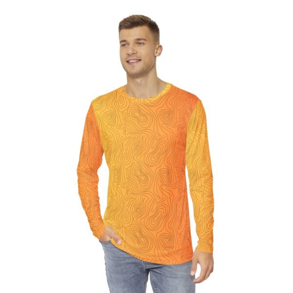 Orange Squiggle Unisex Long Sleeve Shirt - Image 3