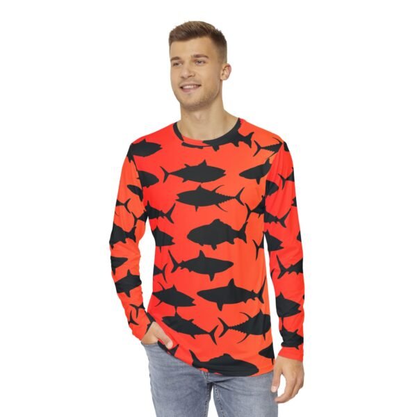 Red-Shadow Fish Long Sleeve Shirt - Image 3