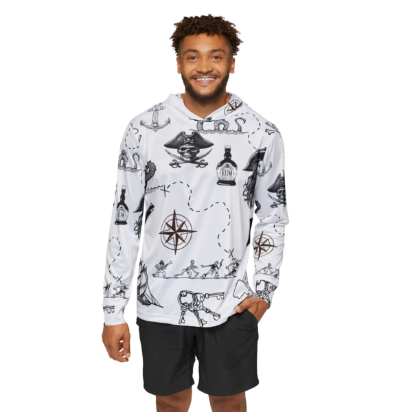Pirate Life White Sports Hoodie UPF 50+ - Image 3