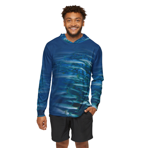 Blue Fish Unisex Sports Hoodie UPF 50+ - Image 3