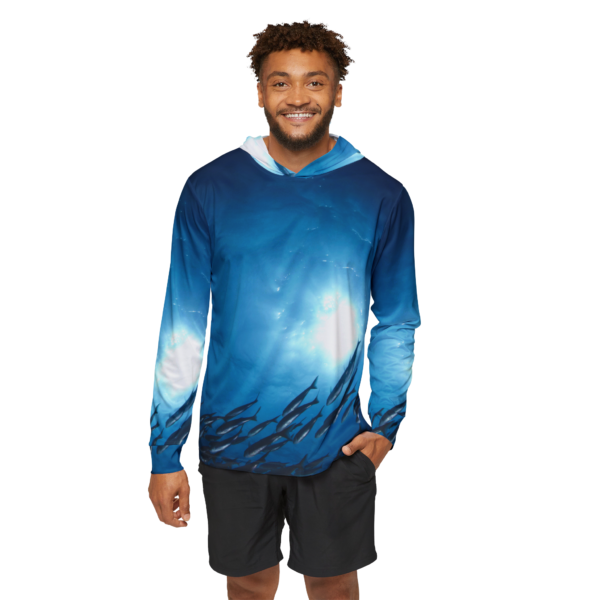 Deep Sea Unisex Purple Sports Hoodie - Image 3