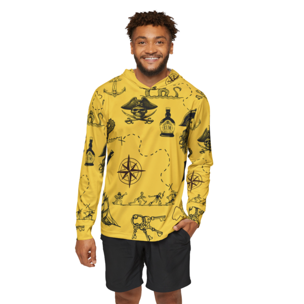 Yellow Pirate Life Sports Hoodie UPF 50 - Image 3