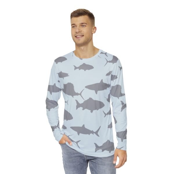 Fish Shadow Fish Print Long Sleeve Shirt - Image 3