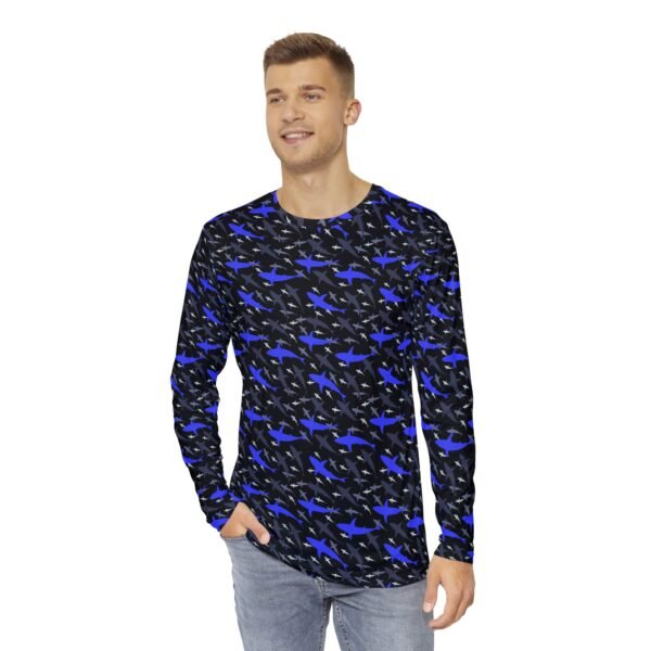 Blue Shark  Long Sleeve Shirt - Image 3