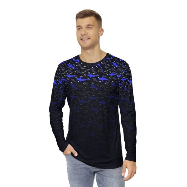 Blue Shark Black Hombre Long Sleeve Shirt - Image 4