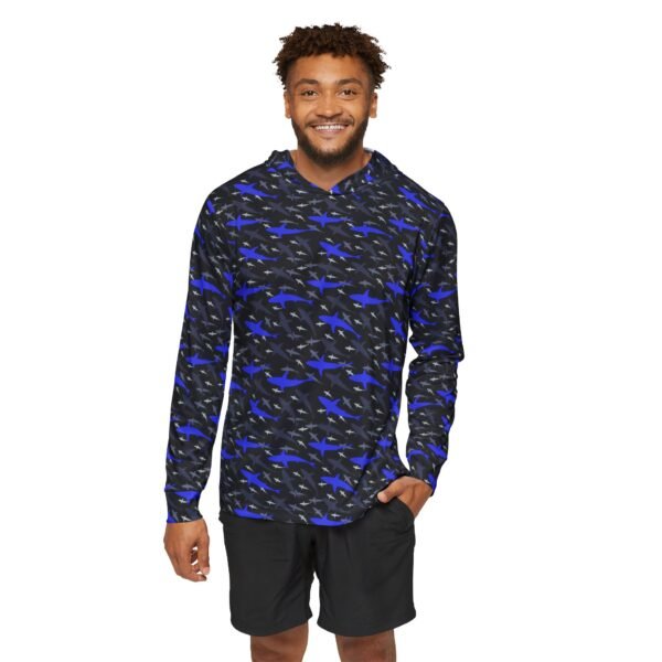 Shark Print Sports Hoodie - UPF 50+ - Image 3