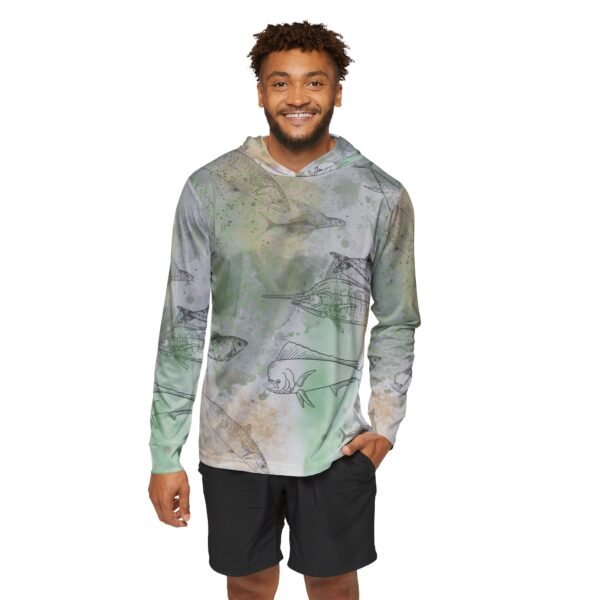 Fish Print Sports Hoodie - UPF 50+ - Image 2