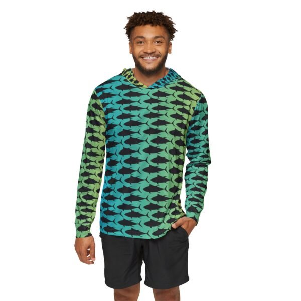 Color Tuna Print Sports Hoodie - UPF 50+ - Image 3